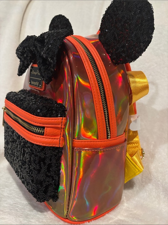Disney Parks Loungefly Minnie Halloween Sequin Mini Backpack NWT main image 7